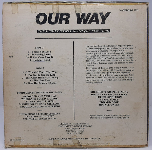The Mighty Gospel Giants Of New York* : Our Way (LP)