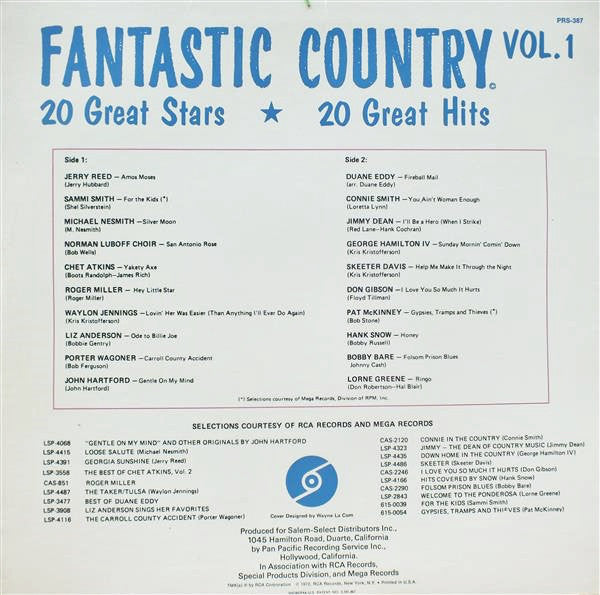 Various : Fantastic Country Vol. 1 (LP, Comp, S/Edition, Roc)