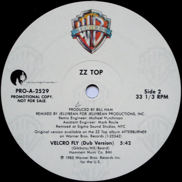 ZZ Top : Velcro Fly (12", Promo)