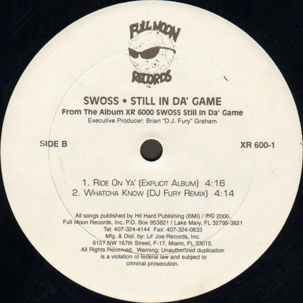 Swoss : Ride On Ya' (12")