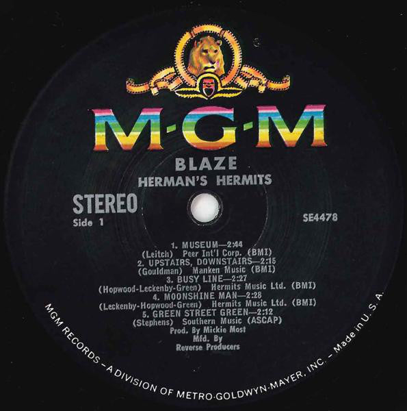 Herman's Hermits : Blaze (LP, Album)