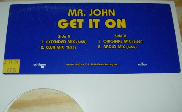 Mr. John : Get It On (12")
