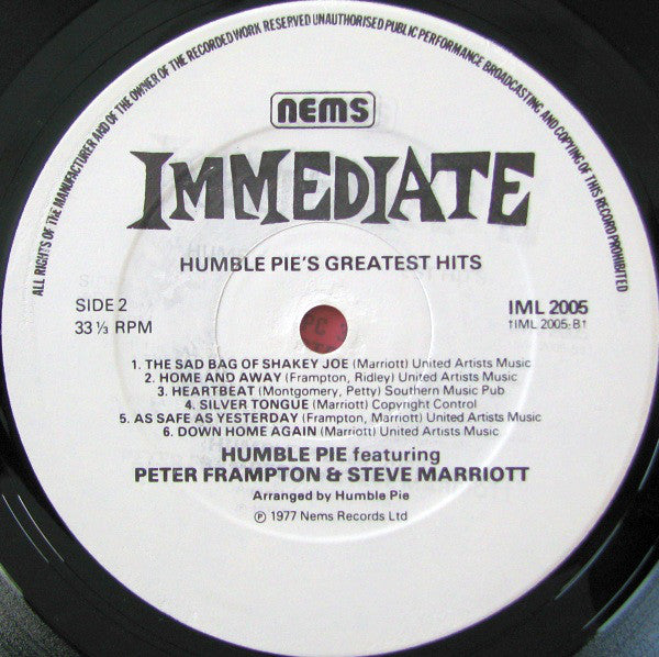 Humble Pie : Greatest Hits (LP, Comp)