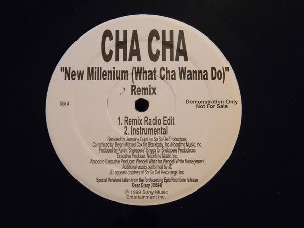 Cha Cha : New Millenium (What Cha Wanna Do) Remix (12", Promo)