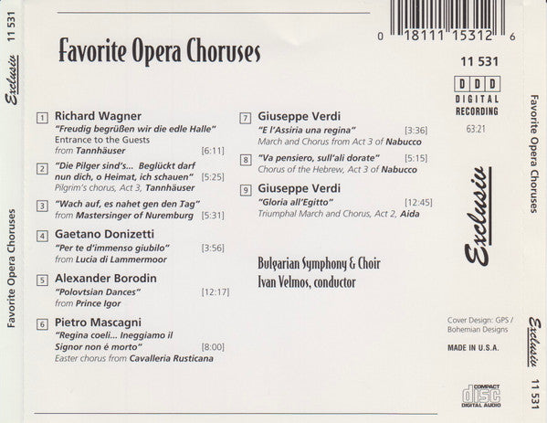 Wagner*, Donizetti*, Borodin*, Mascagni* : Favorite Opera Choruses (CD, Comp)