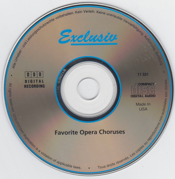 Wagner*, Donizetti*, Borodin*, Mascagni* : Favorite Opera Choruses (CD, Comp)