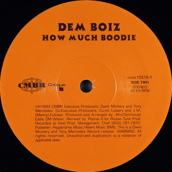Dem Boiz : How Much Boodie (12")