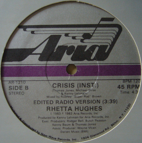 Rhetta Hughes : Crisis (12")