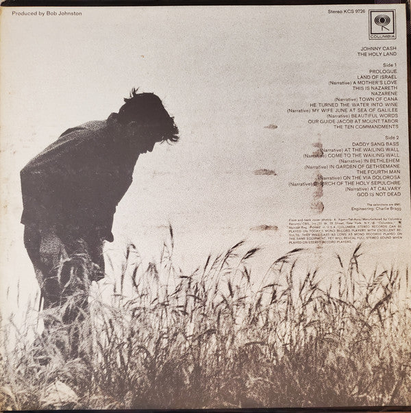 Johnny Cash : The Holy Land (LP, Album, Ter)