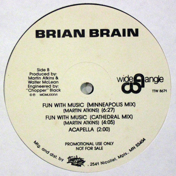 Brian Brain : Fun With Music (12", Promo)