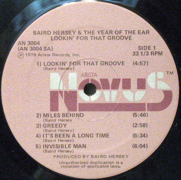 Baird Hersey & The Year Of The Ear : Lookin' For That Groove (LP, Album)