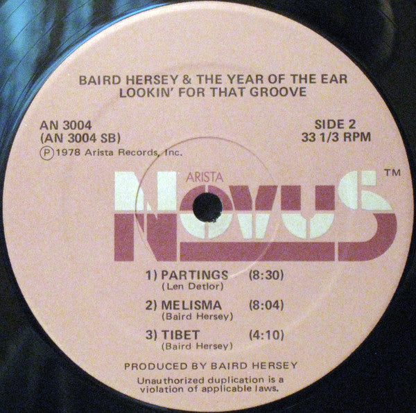 Baird Hersey & The Year Of The Ear : Lookin' For That Groove (LP, Album)