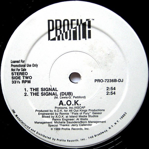 A.O.K. : Shack It Up (12", Promo)