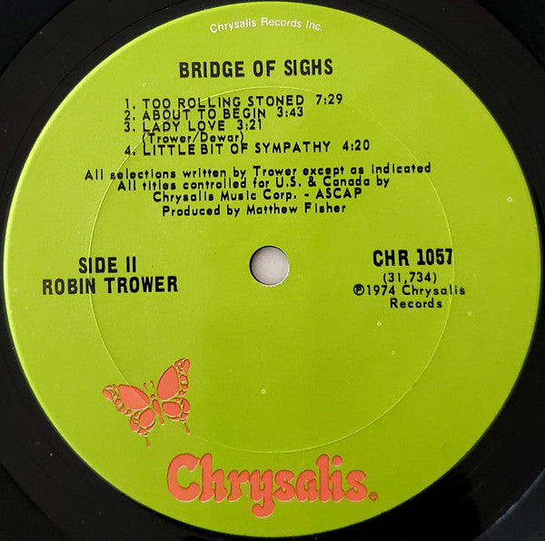 Robin Trower : Bridge Of Sighs (LP, Album, Ter)