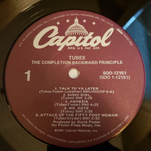 The Tubes : The Completion Backward Principle (LP, Album, Win)