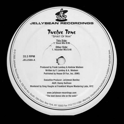 Twelve Tone : Spirit Of Man (12")