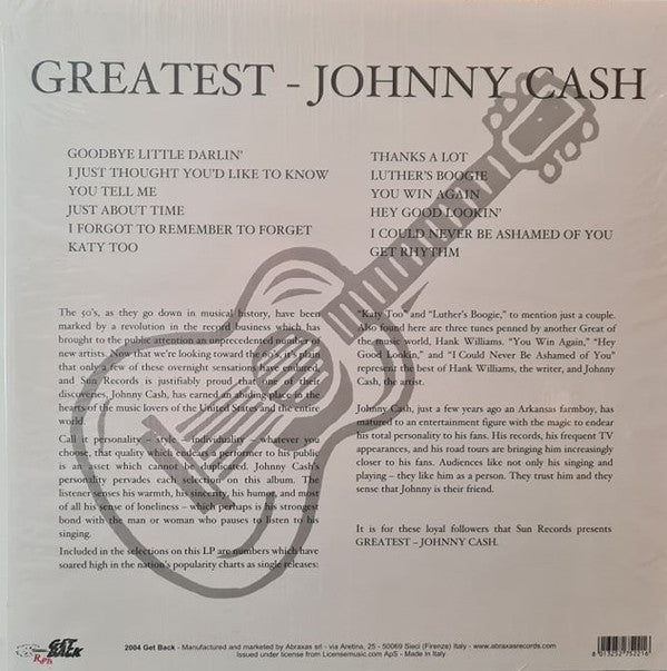Johnny Cash : Greatest! (LP, Album, RE, 180)