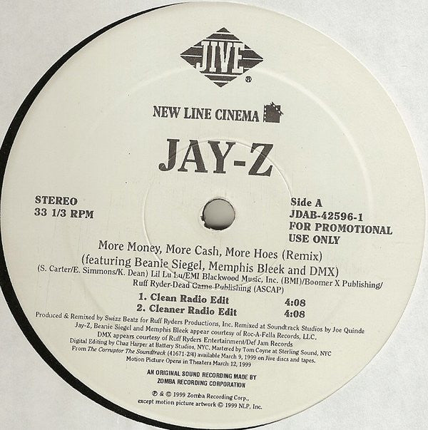 Jay-Z : More Money, More Cash, More Hoes (Remix) (12", Promo)