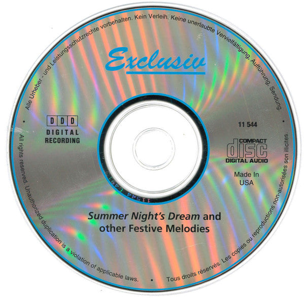 Vienna Chamber Orchestra*, Joseph Stephan* : Midsummer Night's Dream And Other Festive Melodies (CD, Album)