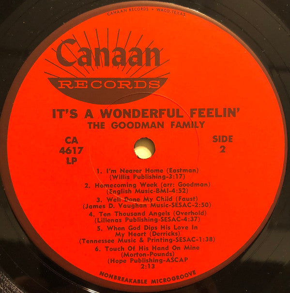The Happy Goodman Family : It's A Wonderful Feelin' (LP, Album, Mono, RE)
