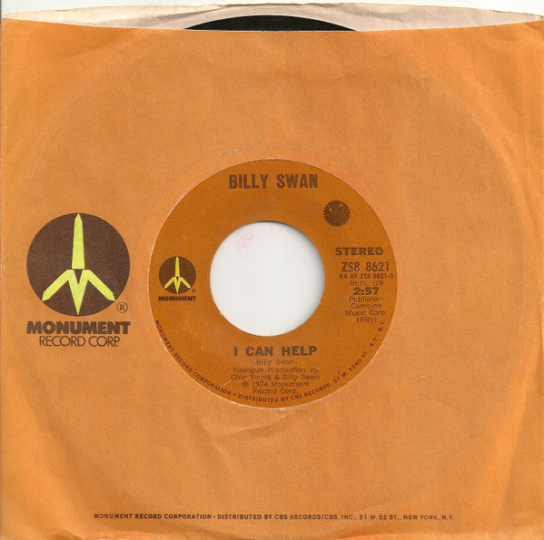 Billy Swan : I Can Help (7", Single, Styrene, Ter)