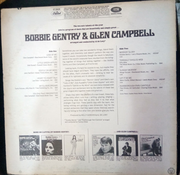 Bobbie Gentry And Glen Campbell : Bobbie Gentry And Glen Campbell (LP, Album, Jac)