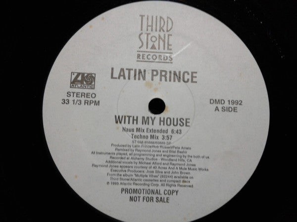Latin Prince : With My House (12", Promo)