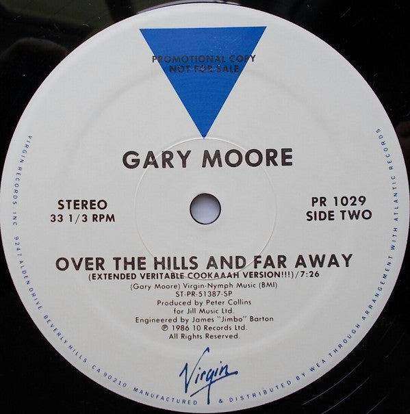 Gary Moore : Over The Hills And Far Away (12", Promo)
