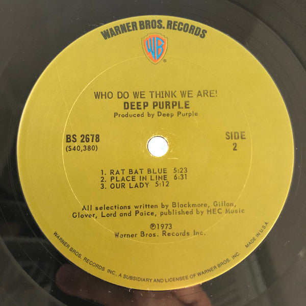 Deep Purple : Who Do We Think We Are (LP, Album)