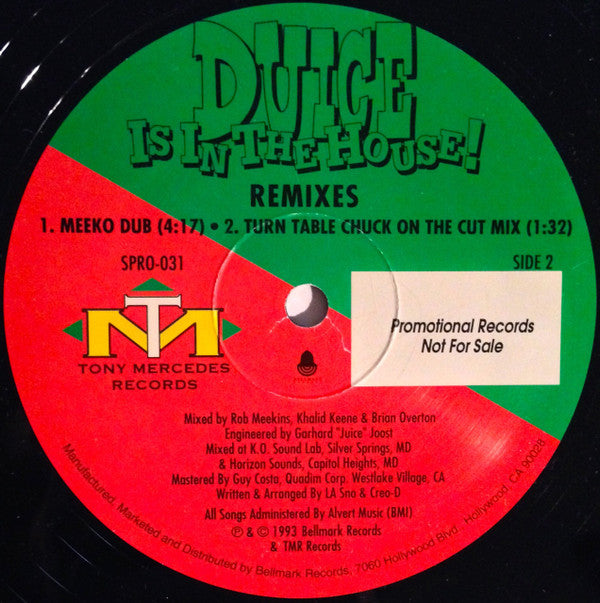 Duice : Duice Is In The House! (Remixes) (12", Promo)