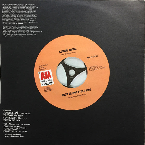 Andy Fairweather-Low : Spider Jiving (LP, Album)