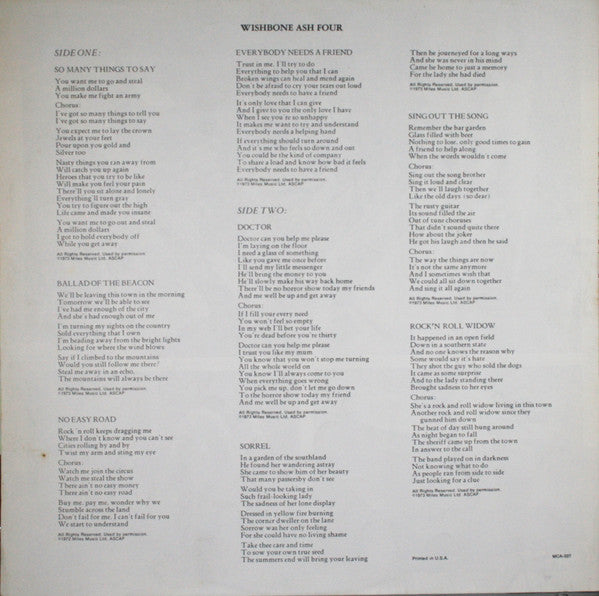 Wishbone Ash : Wishbone Four (LP, Album, Pin)