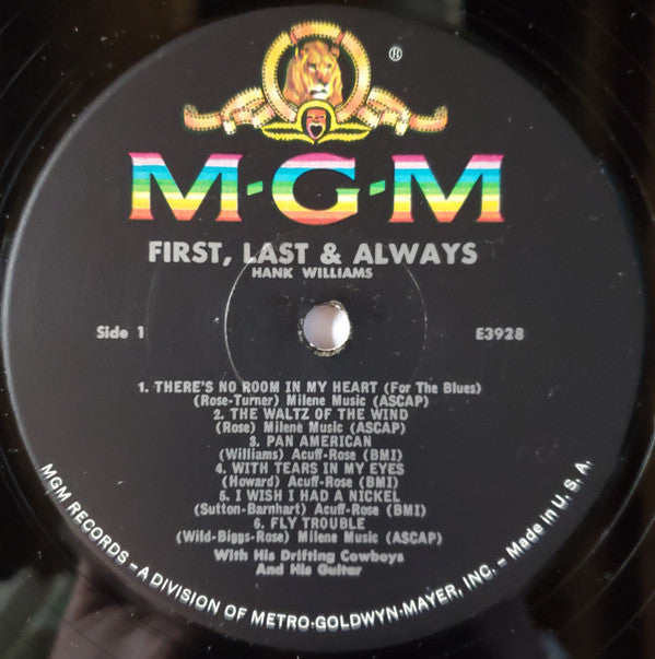 Hank Williams : First, Last And Always (LP, Comp, Mono, RE)