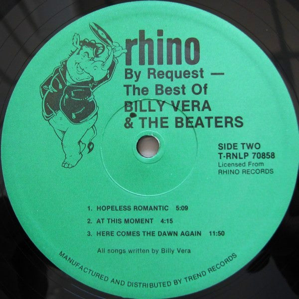 Billy Vera & The Beaters : By Request (The Best Of Billy Vera & The Beaters) (LP, Comp, Gre)