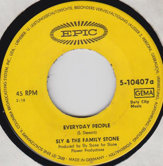 Sly & The Family Stone : Everyday People (7", Single)