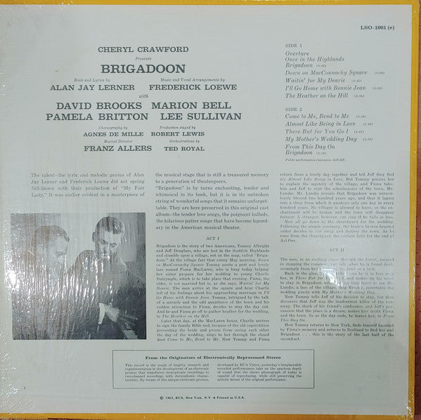 Lerner And Lowe's* : Brigadoon: An Original Cast Recording (LP, Album, Ind)
