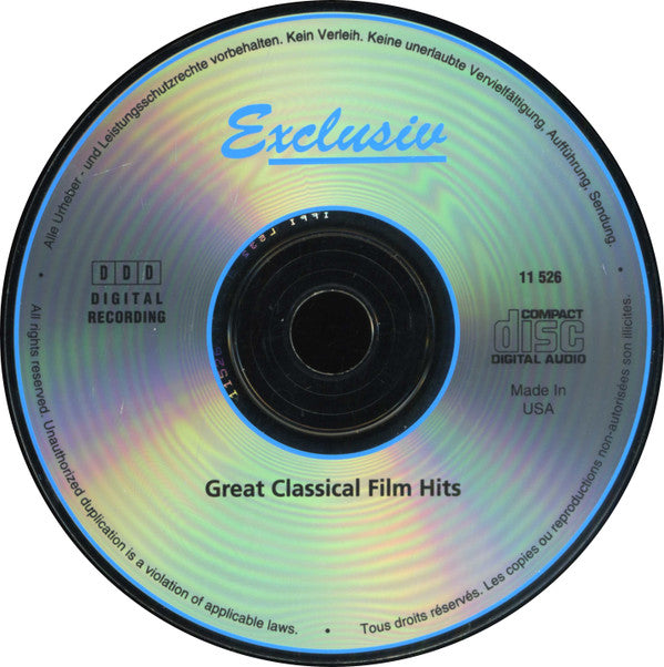 Hungarian Concert Orchestra*, Peter Janos : Great Classical Film Hits (CD, Album)