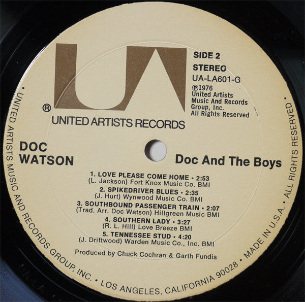 Doc Watson : Doc And The Boys (LP, Album)