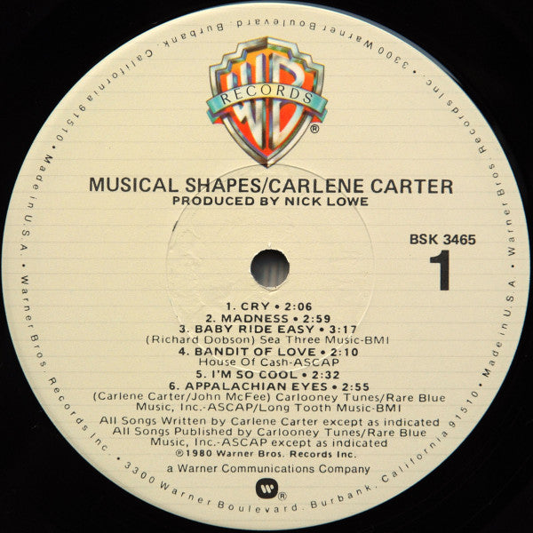 Carlene Carter : Musical Shapes (LP, Album, Los)