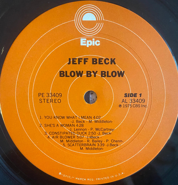 Jeff Beck : Blow By Blow (LP, Album, Mix)