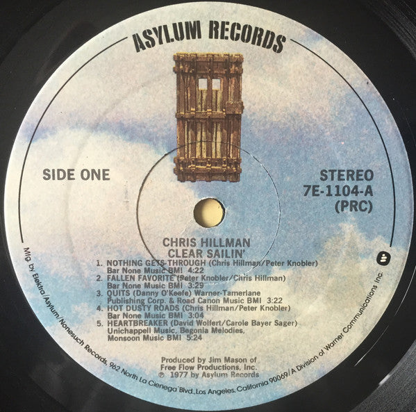 Chris Hillman : Clear Sailin' (LP, Album, PRC)