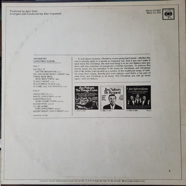 Jim Nabors : Jim Nabors' Christmas Album (LP, Album, Ter)