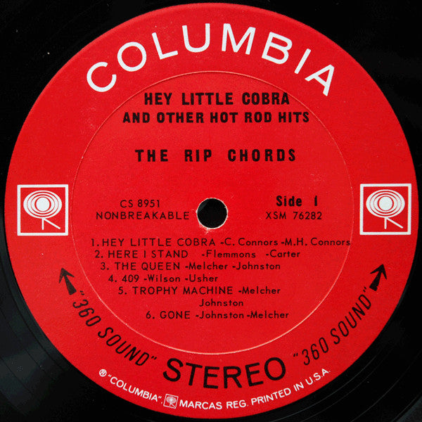 The Rip Chords : Hey Little Cobra And Other Hot Rod Hits (LP, Album)