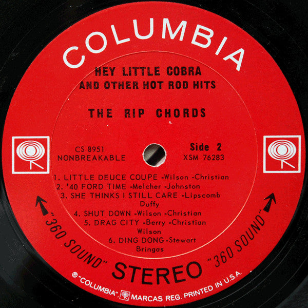 The Rip Chords : Hey Little Cobra And Other Hot Rod Hits (LP, Album)