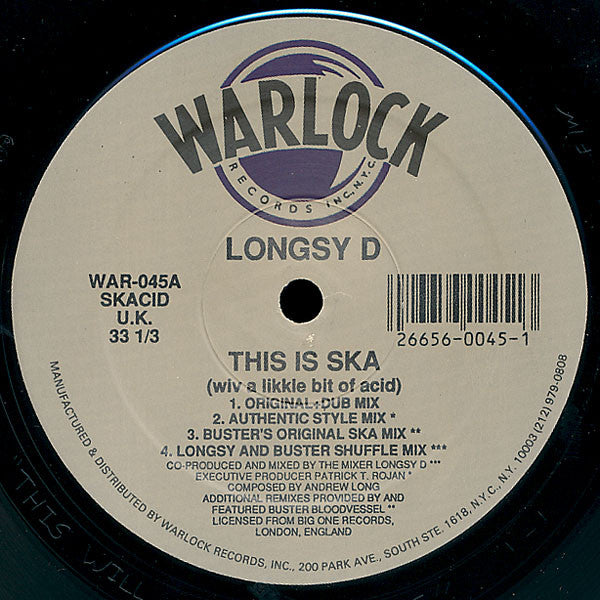 Longsy D : This Is Ska (12")