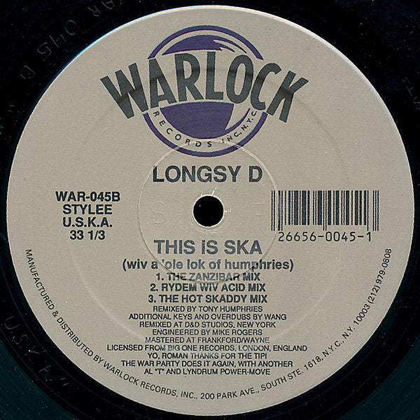 Longsy D : This Is Ska (12")
