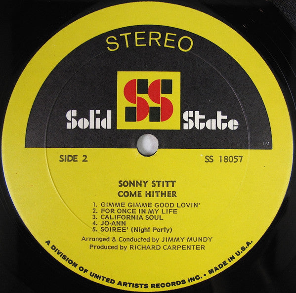 Sonny Stitt : Come Hither (LP, Album)
