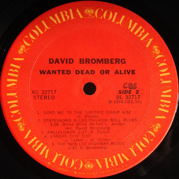 David Bromberg : Wanted Dead Or Alive (LP, Album)