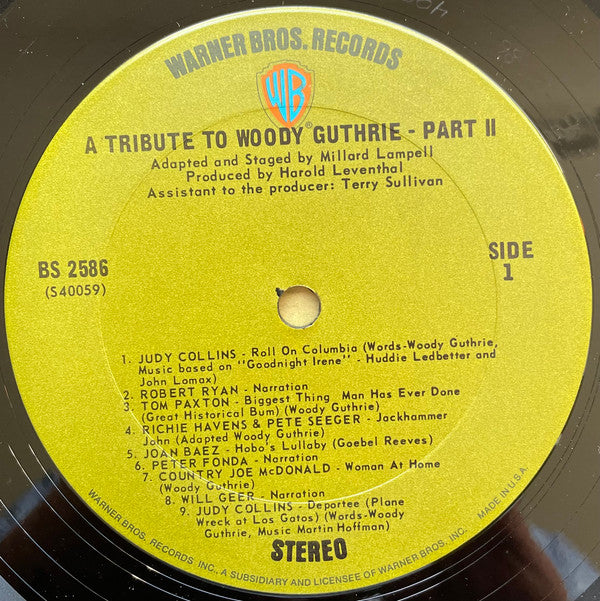 Various : A Tribute To Woody Guthrie Part Two (LP, Album, Ter)