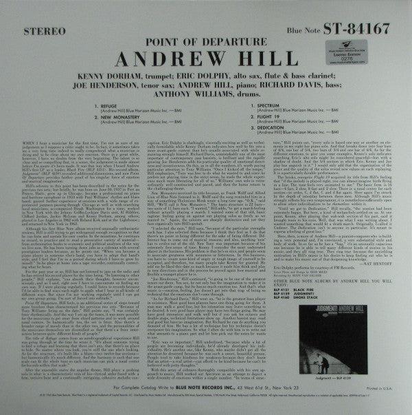 Andrew Hill : Point Of Departure (2xLP, Album, Ltd, Num, RE, Gat)